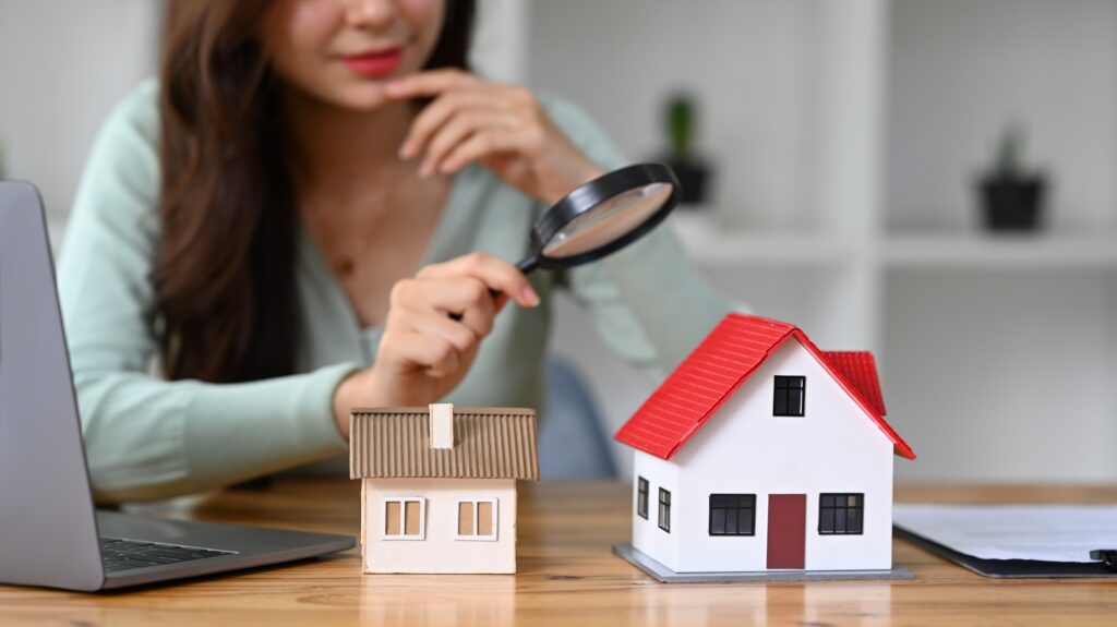 House search and land valuation concept.